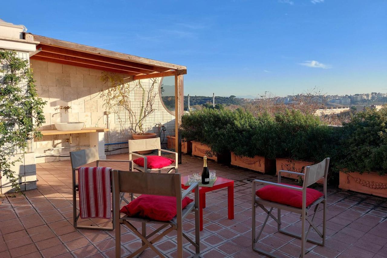 Апартаменты Beautiful Loft In Ponte Milvio With Terrace Рим Экстерьер фото